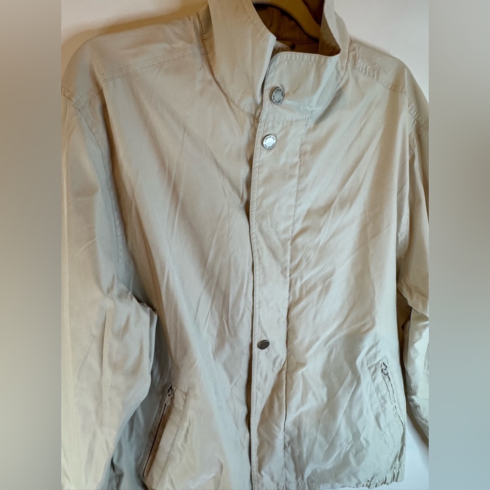 London Fog Men’s Khaki Bomber Jacket Size L - Picture 2 of 8